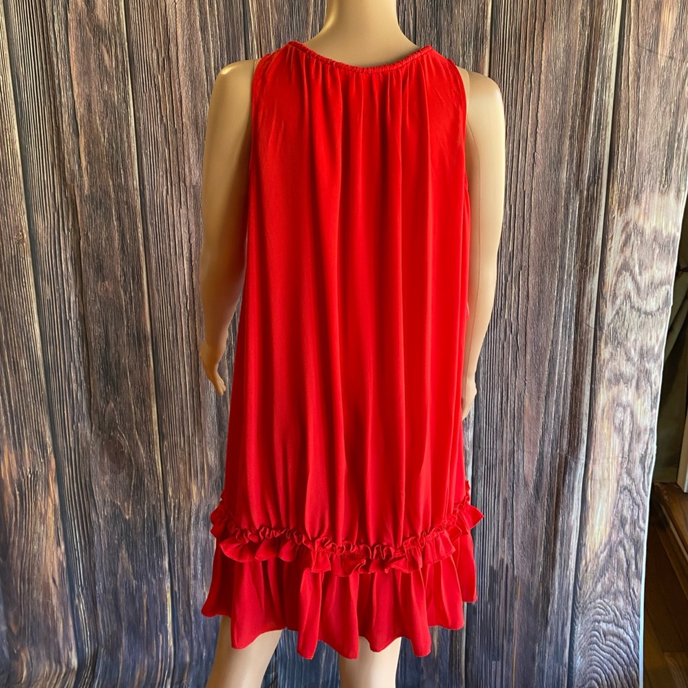 Catherine Malandrino Ruby Red Swing Ruffle Dress … - image 4